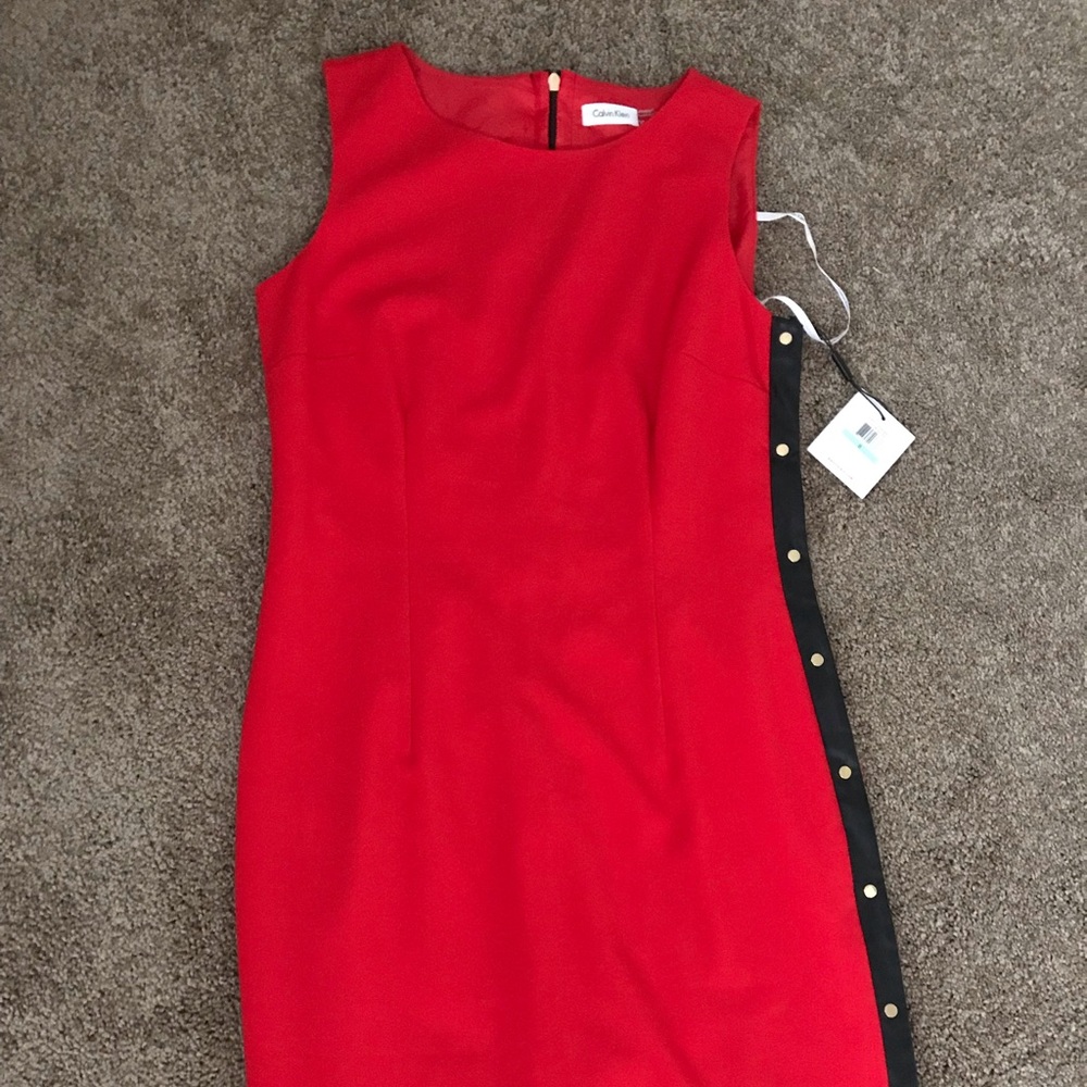 Calvin Klein red dress BNWT